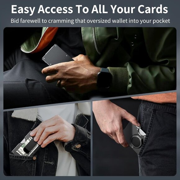 New Air Tags Metal Wallet for men - Picture 7 of 8